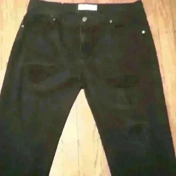 Men's Trestles distressed Jean's in black - Picture 1 of 9
